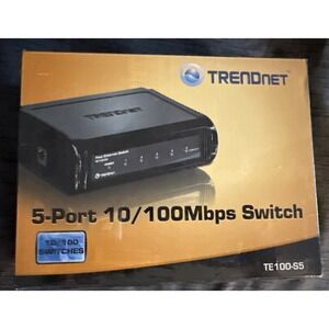 TRENDnet 5-Port Fast Ethernet Network Switch 10/100Mbps TE100-S5 New